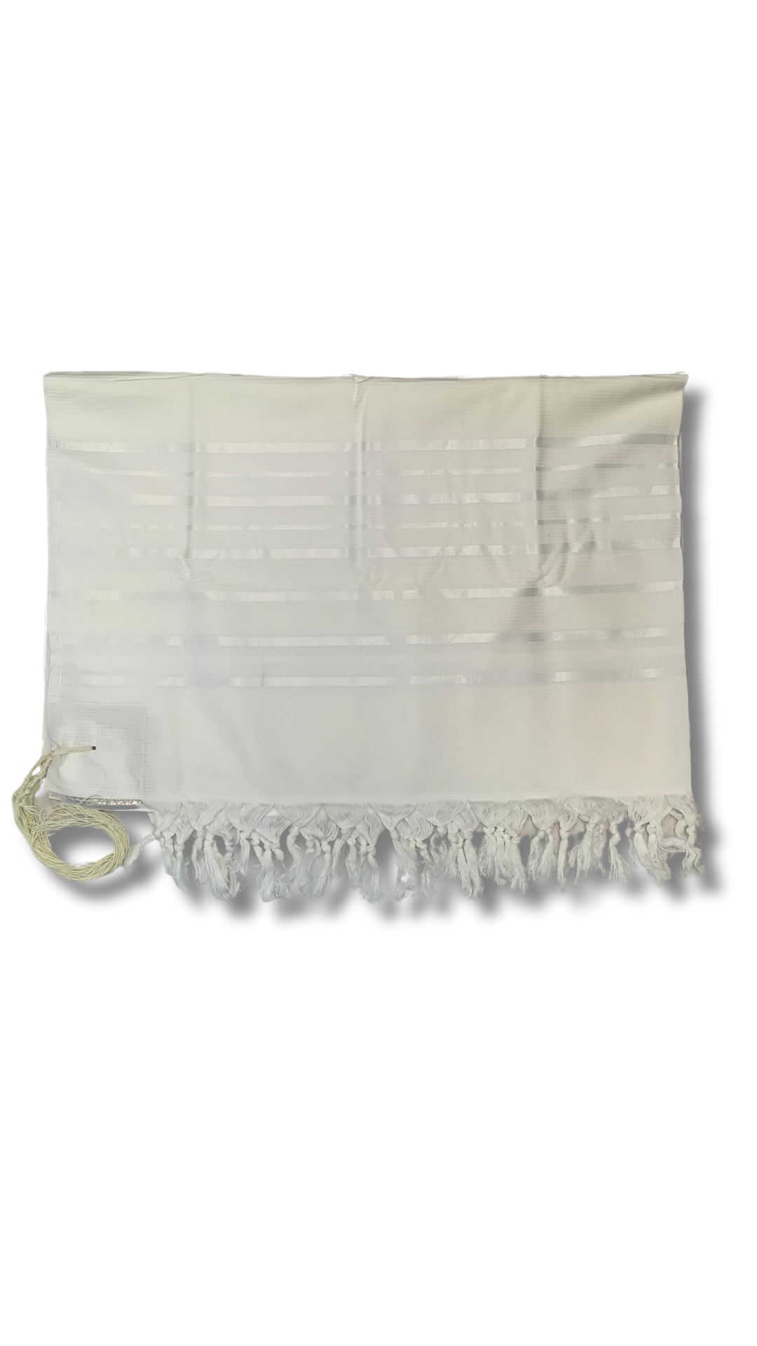 Tallit Gadol Cotton Size 60 White Non-Slip TY