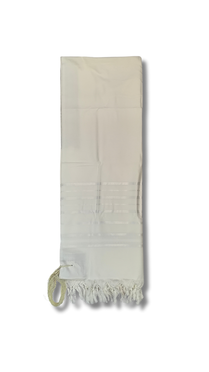 Tallit Gadol Cotton Size 55 White Non-Slip TY