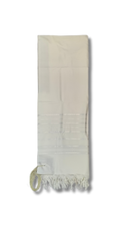 Tallit Gadol Cotton Size 60 White Non-Slip TY