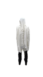 Tallit Gadol Cotton Size 60 White Non-Slip TY