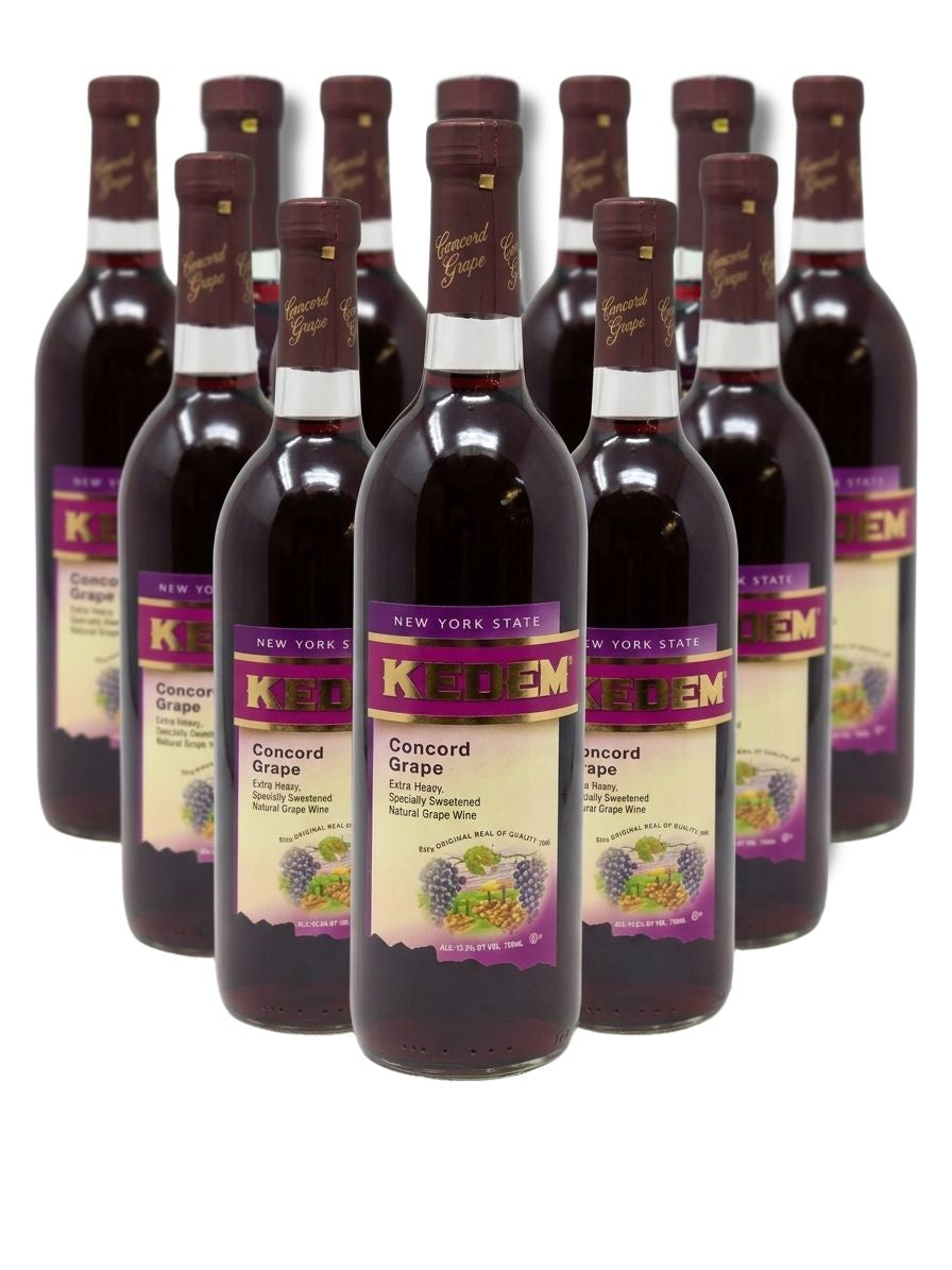 Vino Kedem Concord Grape Extra Heavy Kosher 750ml: Caja 12