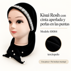 Kisui Rosh con cinta aperlada y perlas en las puntas, modelo 10084; ficha visual con características del producto