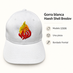 Gorra blanca Haesh Sheli Breslov, modelo 11506; ficha visual con características del producto