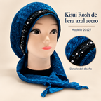 Kisui Rosh de licra azul acero, modelo 20127; presentación del producto sobre fondo neutro