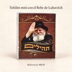 Tehilim mini con el Rebe de Lubavitch, referencia 48639; presentación del diseño