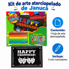 Kit de arte aterciopelado de Janucá; ficha de características