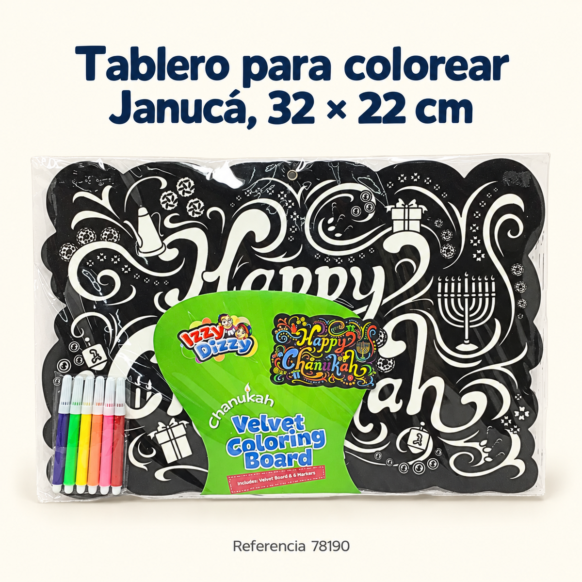 Tablero para colorear Janucá, 32 × 22 cm; presentación del producto