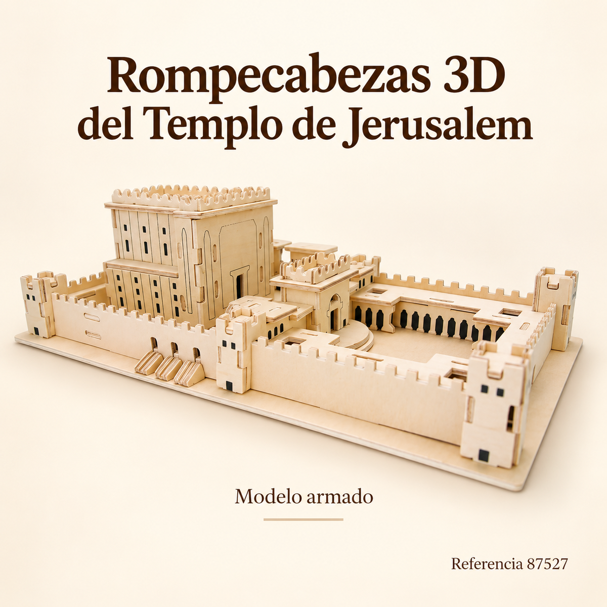 Rompecabezas 3D del Templo de Jerusalem; presentación del producto