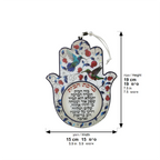 Esquema de medidas del fabricante para la hamsa 58524.