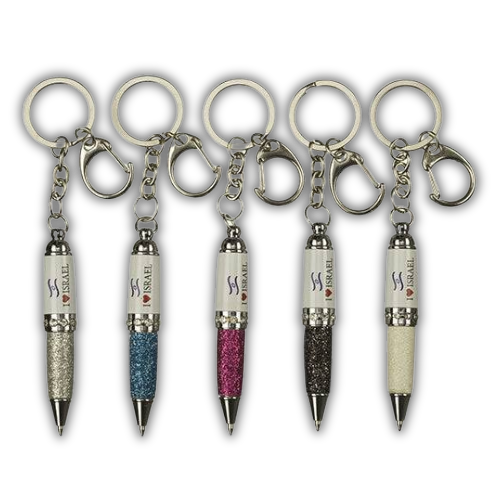 Llavero Pluma Diamante I Love Israel 35594