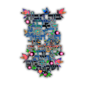Adorno Bircat Habait colibri y flores 45009