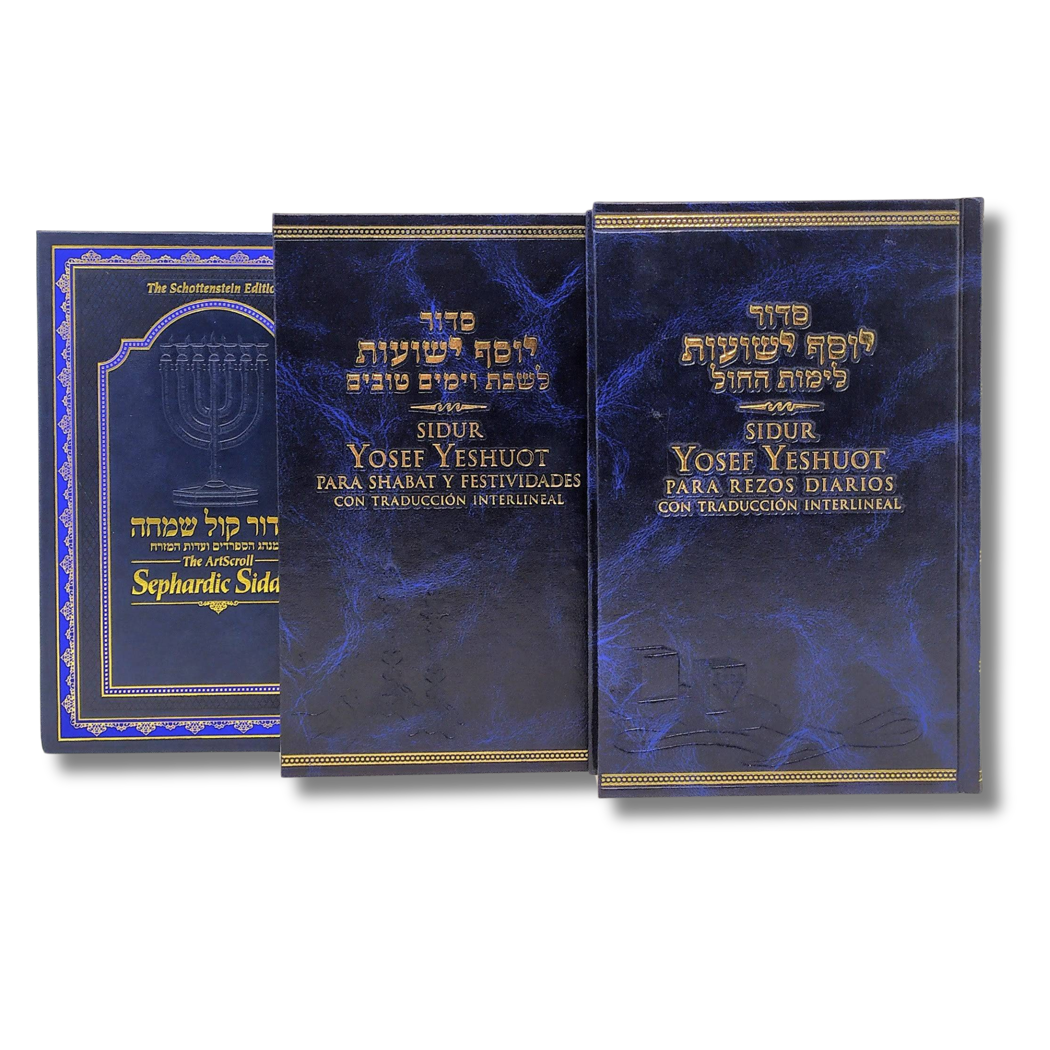 Sidur Sefaradi Shabat y Jhol Juego de 3 Tomos