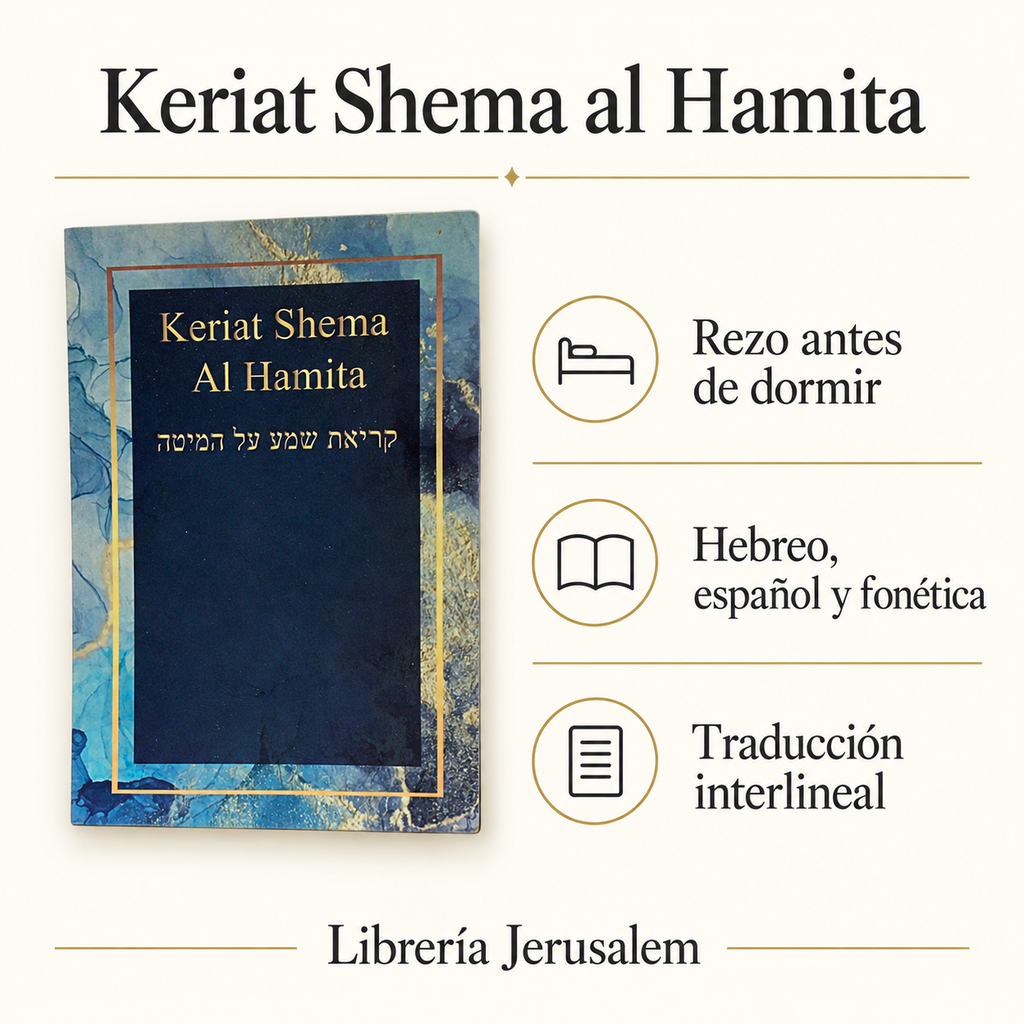 Ficha visual de Keriat Shema al Hamita — hebreo, español y fonética.