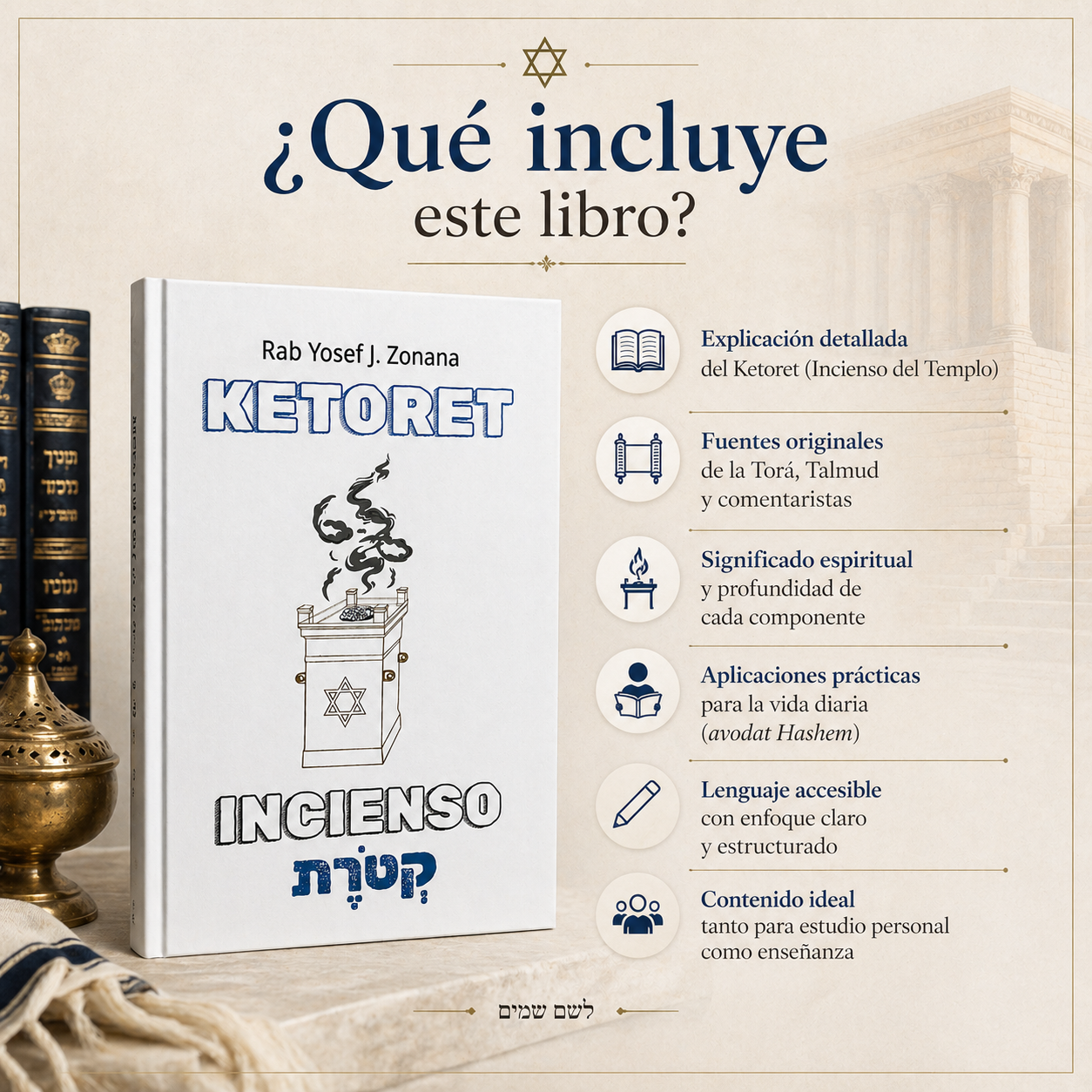 Ketoret incienso sagrado hebreo-español | Rab Yosef Jaim Zonana | Plegaria con significado espiritual y protección