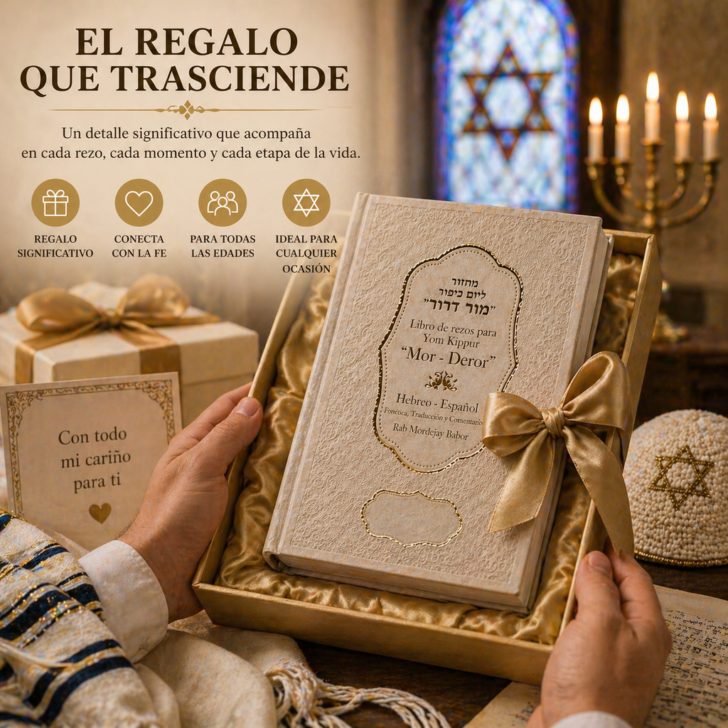 Majzor de Yom Kipur hebreo español con fonética | Edición Mor-Deror | Ideal para sinagoga y festividades