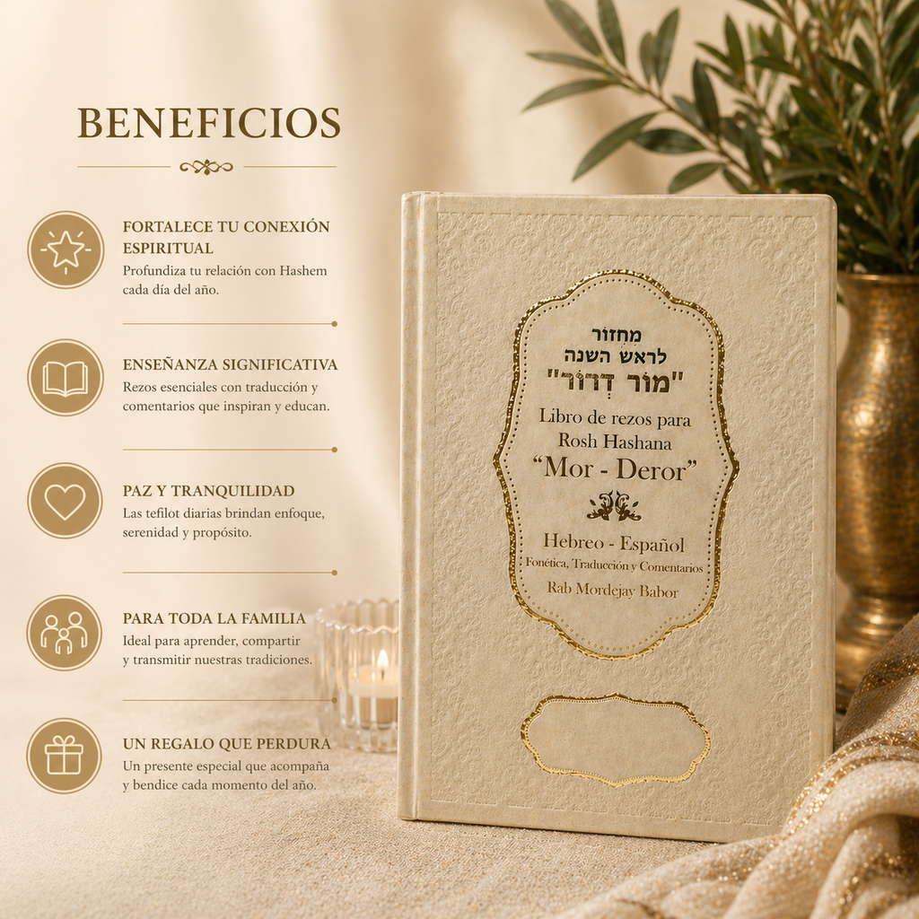 Majzor de Rosh Hashaná hebreo español con fonética | Edición Mor-Deror | Ideal para sinagoga y festividades