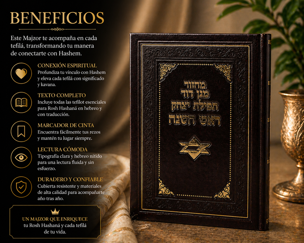 Majzor de Rosh Hashaná hebreo español con fonética | Maguén David | Edición completa para sinagoga y festividades