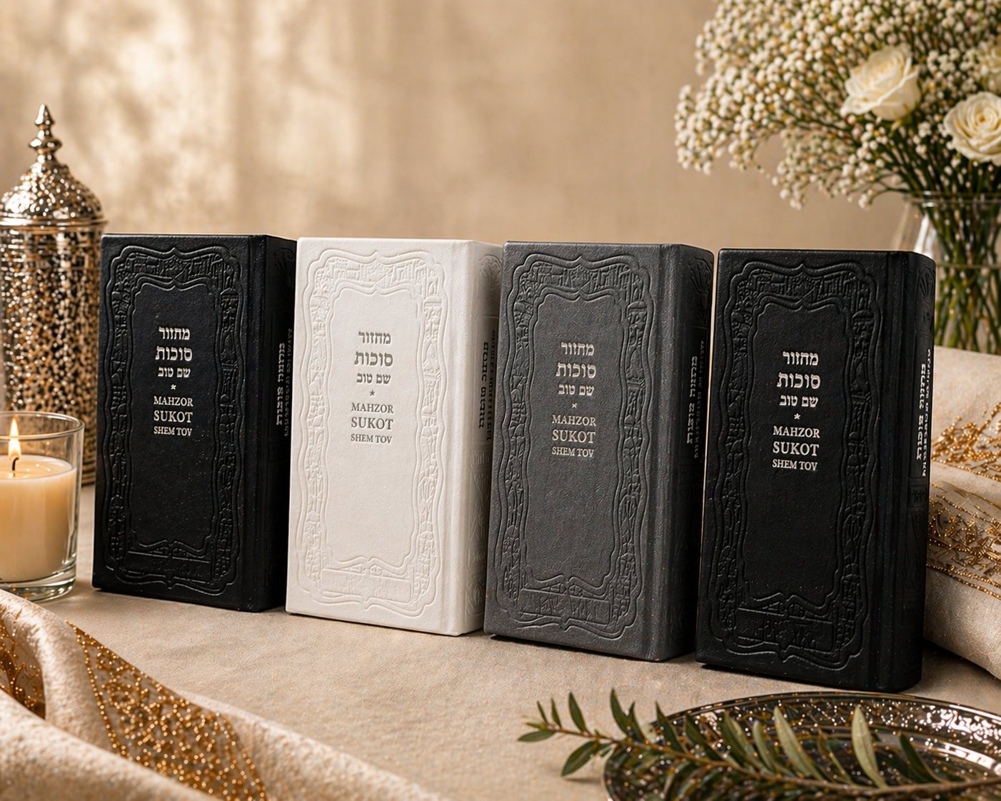 Majzor Sucot Shem Tov hebreo español | Libro de rezos completo | Edición elegante tipo cuero