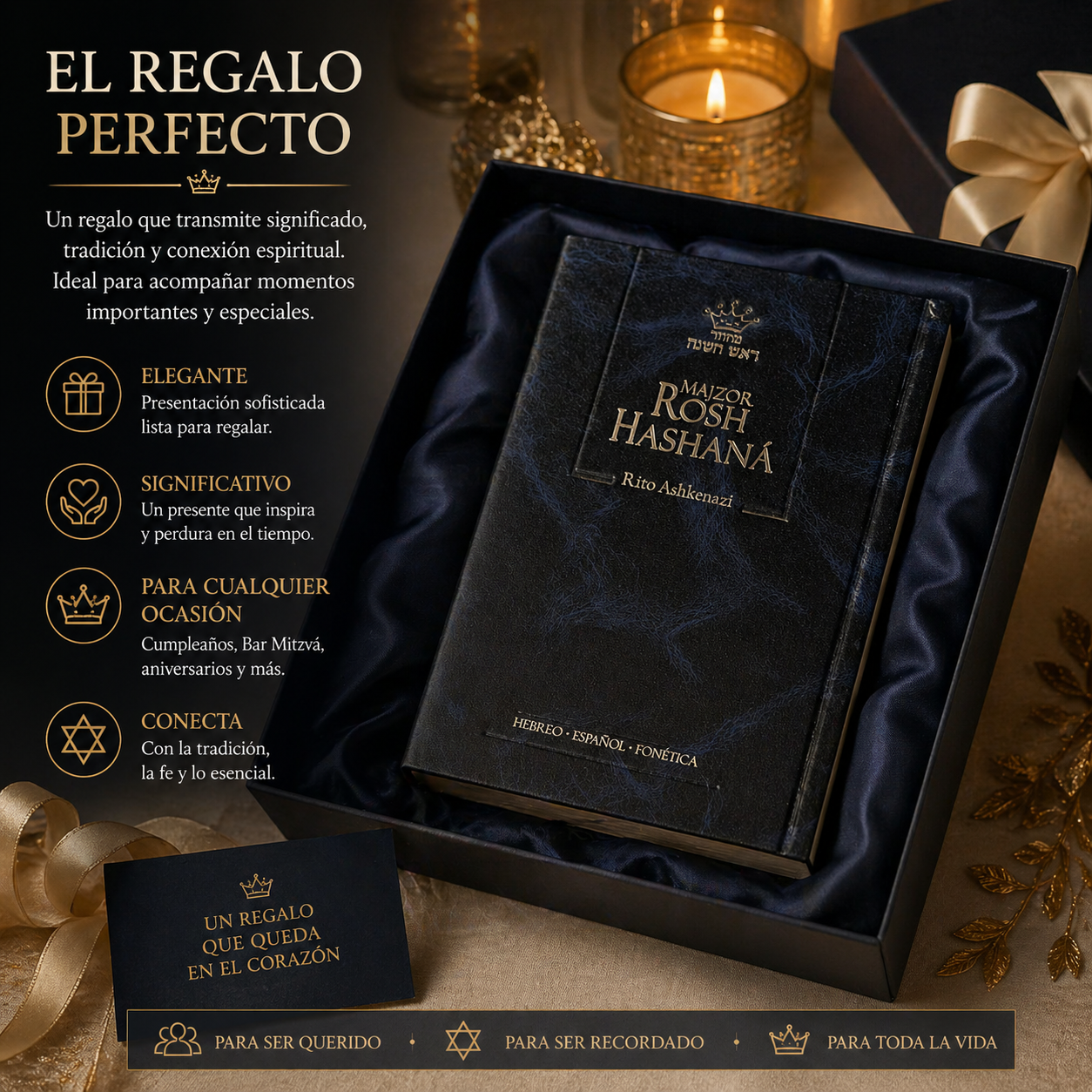 Majzor de Rosh Hashaná ashkenazí hebreo español con fonética | Nusaj Ashkenaz completo | Ideal para sinagoga