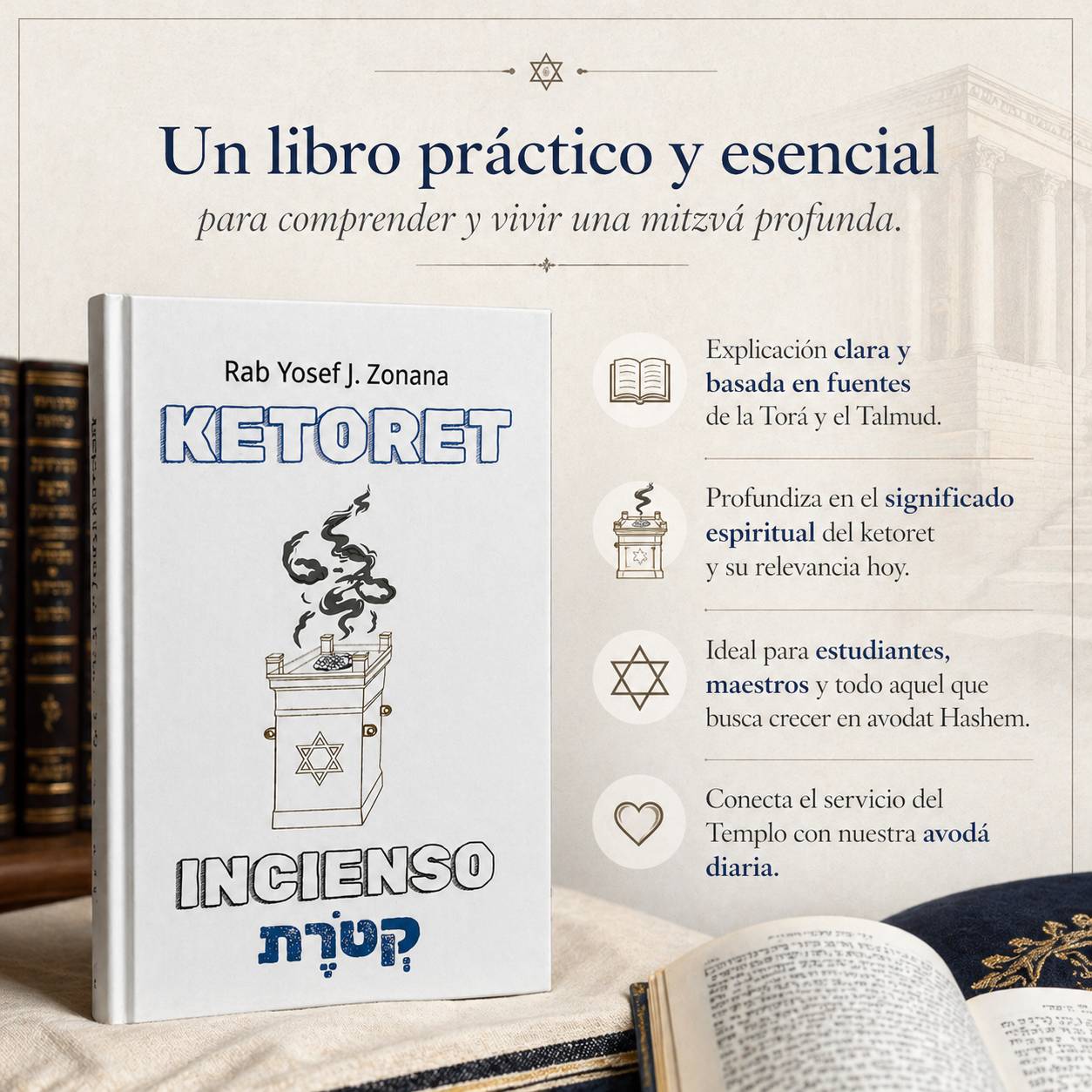 Ketoret incienso sagrado hebreo-español | Rab Yosef Jaim Zonana | Plegaria con significado espiritual y protección