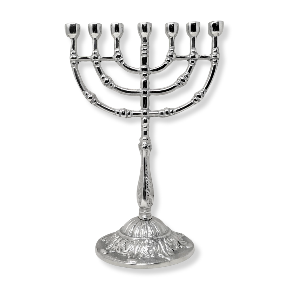7-branched pewter menorah 17800