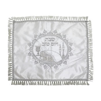 Mantel cubre jalá de satín blanco 63712