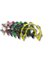 Half Moon Tambourine Double Row of Jingles