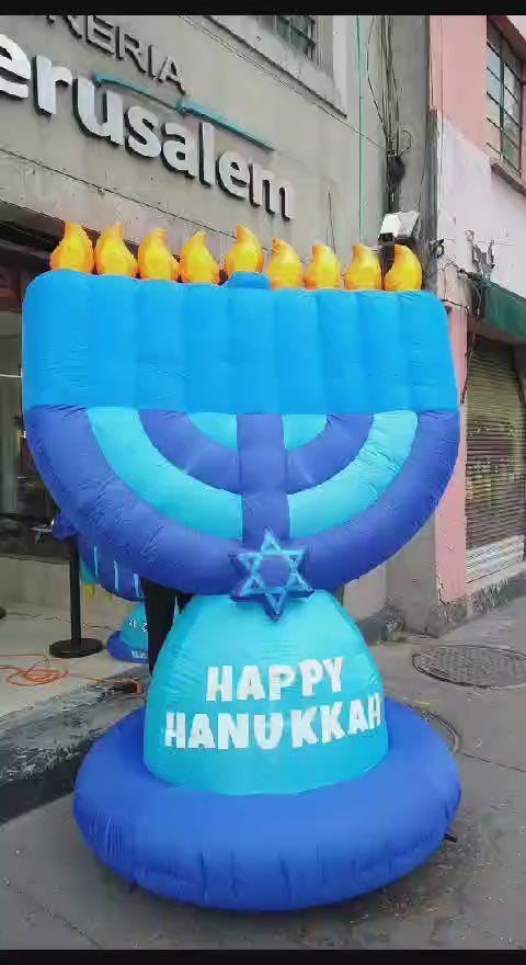 Giant inflatable 2.74m Hanukiah 78802