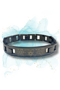 Pulsera Shema Israel con Maguen David Negra 11250