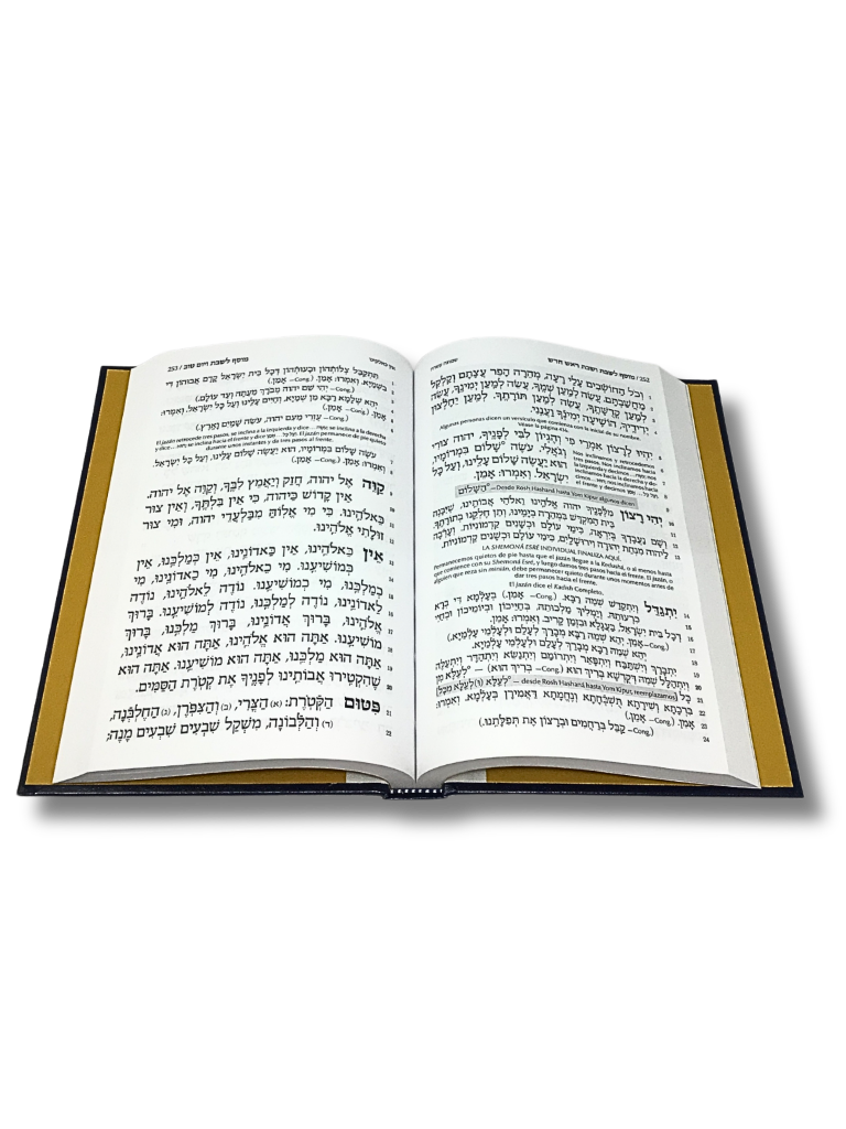 Siddur Artscroll in large Hebrew of daily prayers with instructions and laws of prayer in Spanish without phonetics or translation