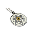 Necklace with symbols of the Magen David in the middle, gold 11198