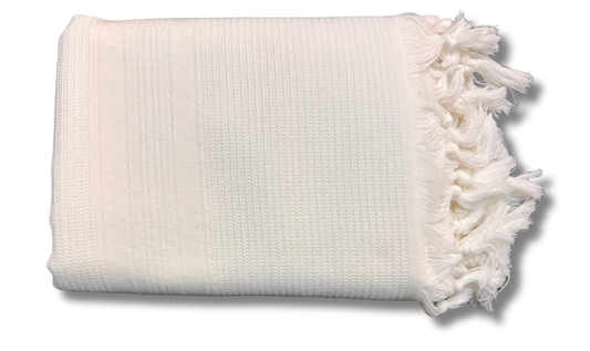 Talit Gadol WOOL White Non-Slip Size 60 TY