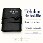 Tehilim de bolsillo: ficha visual con Texto en hebreo, Formato compacto, Consulta disponibilidad de color.