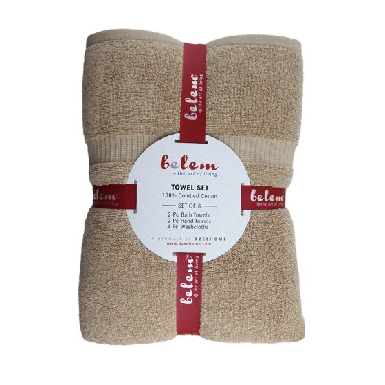Toallas Belem Beige Juego de 8 piezas
