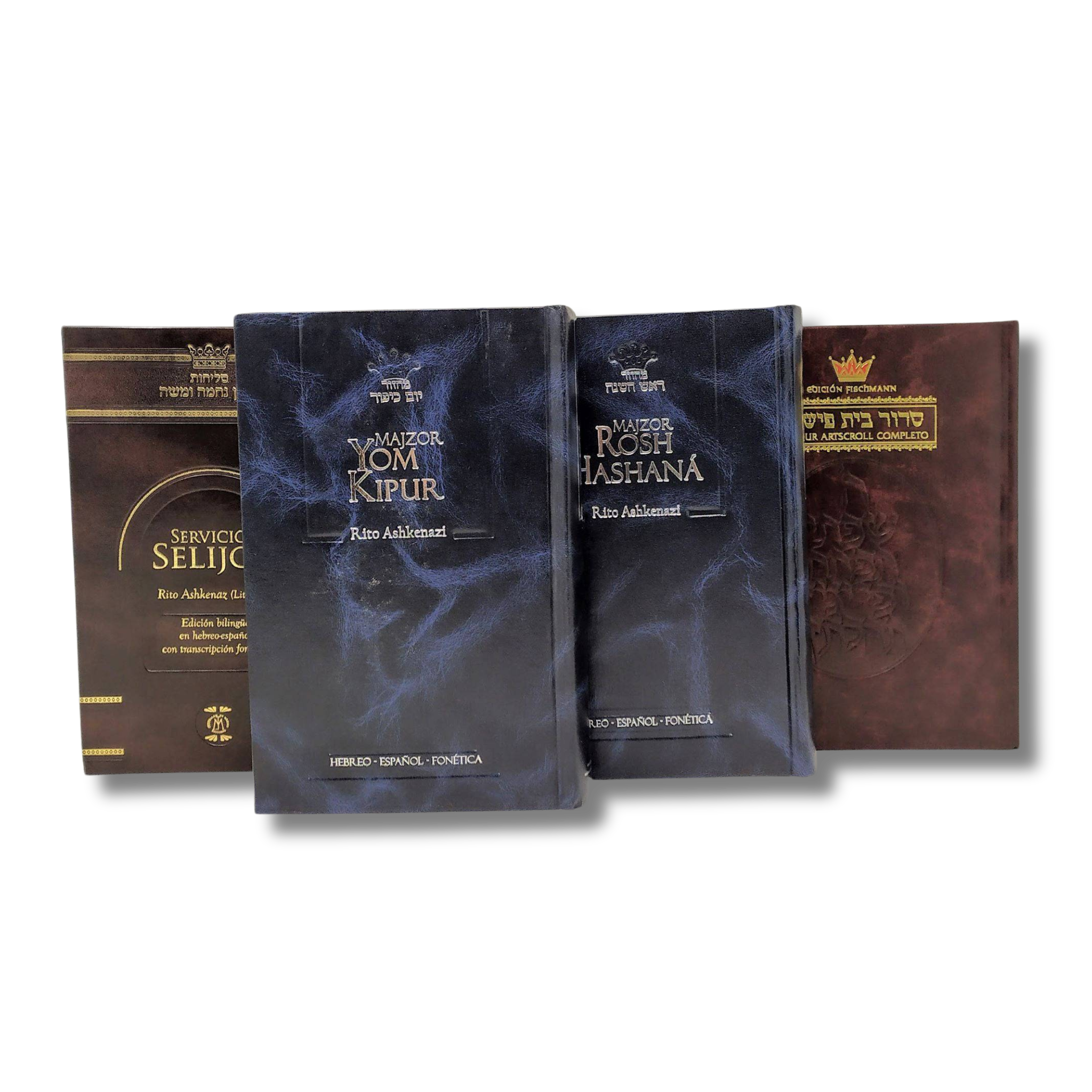 Libros de Rezos Ashkenazi Sidur y Majzor Juego de 4 Tomos
