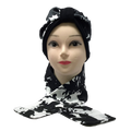 Kisui Rosh mascada, negro  y blanco 10096