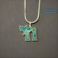 Collar Jai cromado en verde 10129