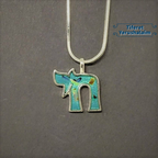 Collar Jai cromado en verde 10129