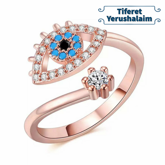 Pink Eye Ring with Teardrop 11088