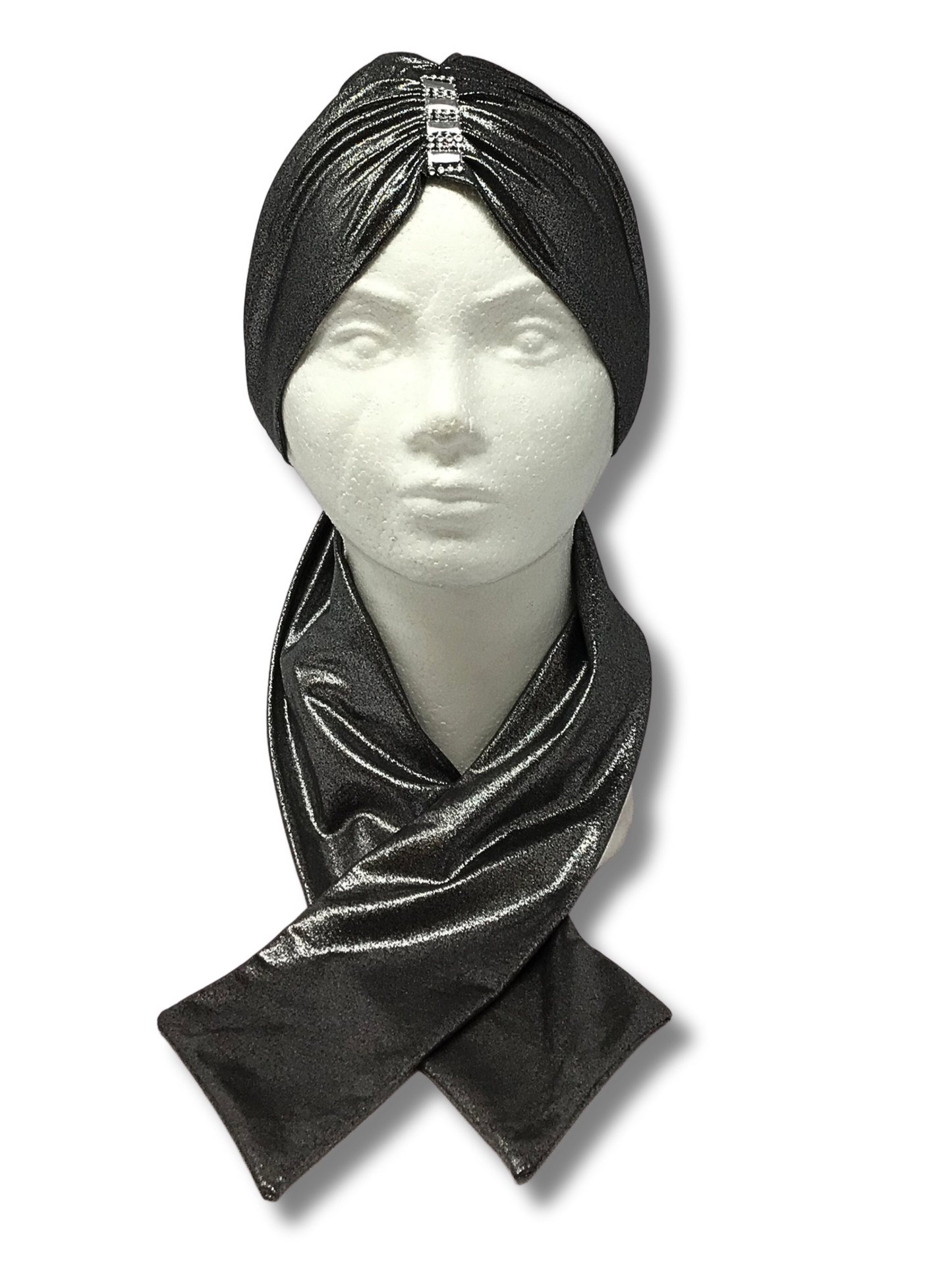 Kisui rosh metallic gray turban 11534