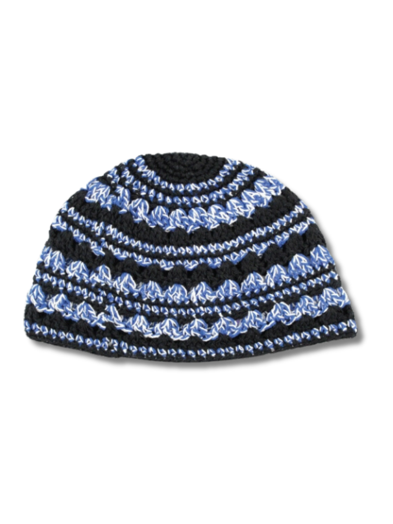 Kipa Najman negra con azul 21cm 19379