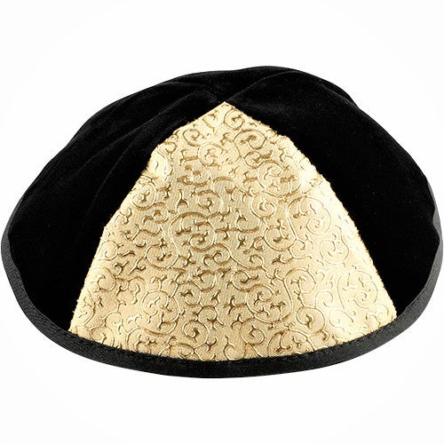 kipa de terciopelo  aplicacion dorada 19866