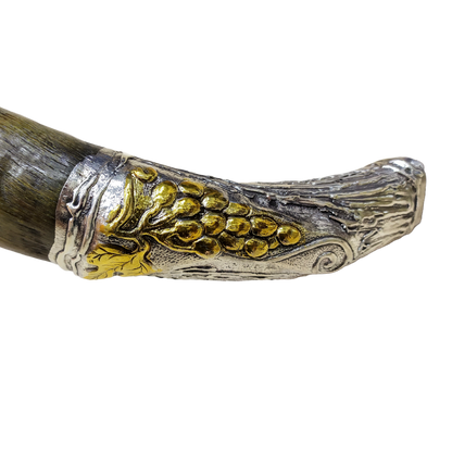 Silver Antelope Shofar Large Jerusalem