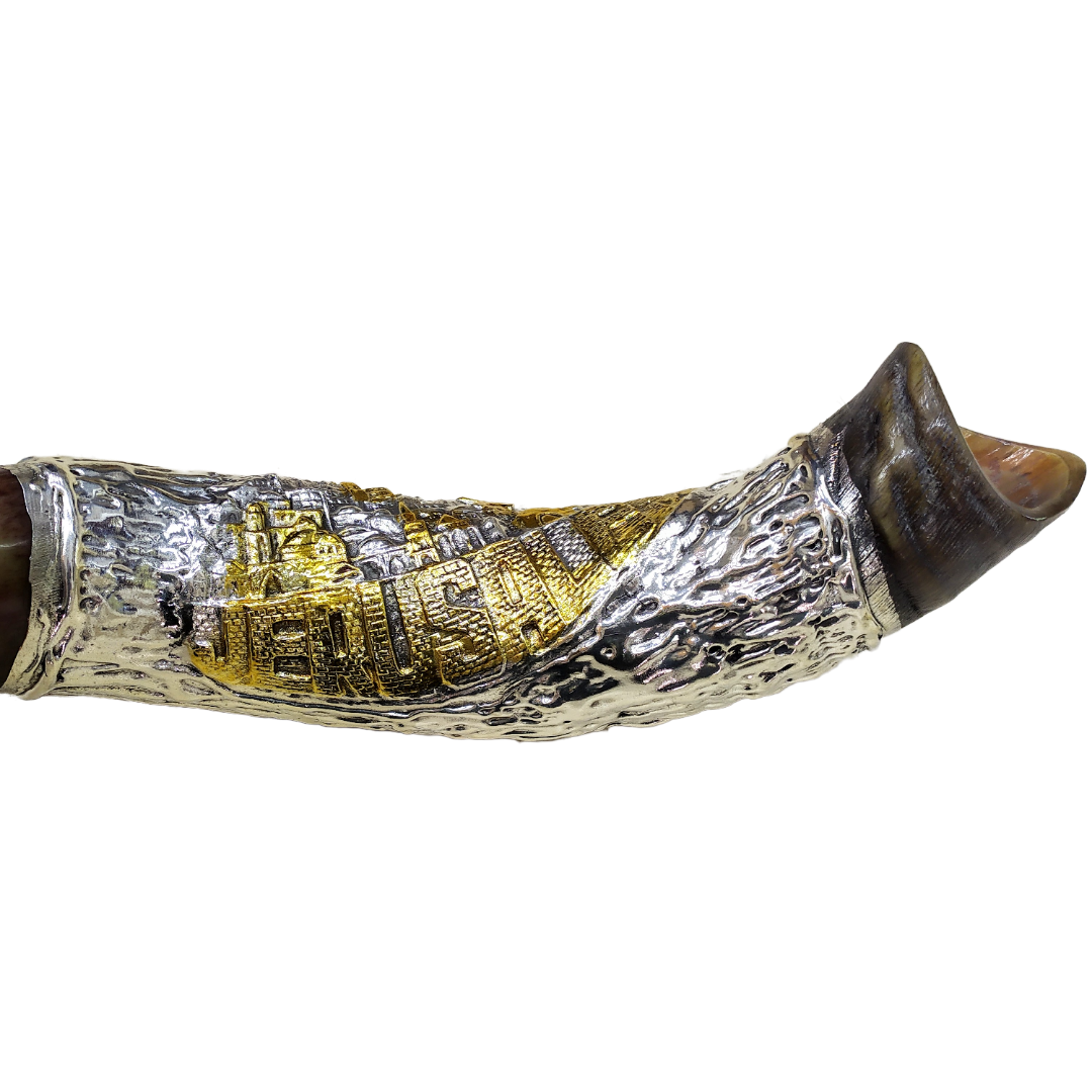 Shofar Antilope plateado Large Jerusalem