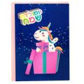 Tarjeta  en 3 D Yom Huledet Sameaj unicornio 503031