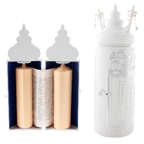 Sefer Tora 28cm sefaradi blanco plástico 52810