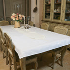 Mantel para mesa con camino beige 140 x 220 cm. 63644