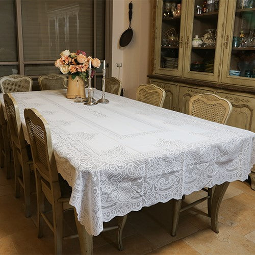 Mantel para Mesa blanco para mesa de shabat 140 x 350 cm 64719 - Libreria Jerusalem Centro