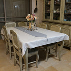 Mantel beige  para mesa con camino 140 x 350 cm. 64762