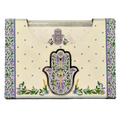 Tarjeta decorada para notas hamsa lila 766493-3